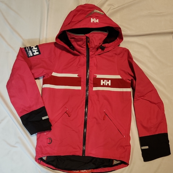 Helly Hansen Jackets & Blazers - Helly Hanson Salt Flag Pink Red Waterproof Sailing Jacket (Size XS)